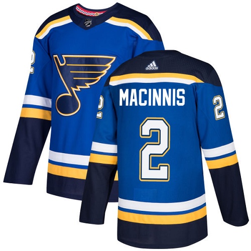 Adidas Men St.Louis Blues #2 Al MacInnis Blue Home Authentic Stitched NHL Jersey